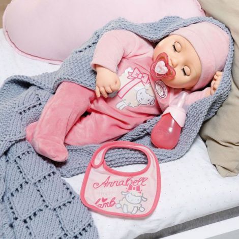 Baby Annabell Papusă Interactivă, Corp Moale, 43 cm