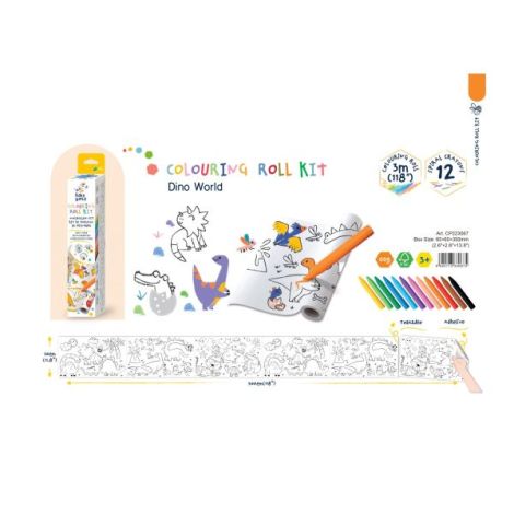 Kit Desen Dinozauri Haku Yoka cu Creioane Cerate - imagine 4