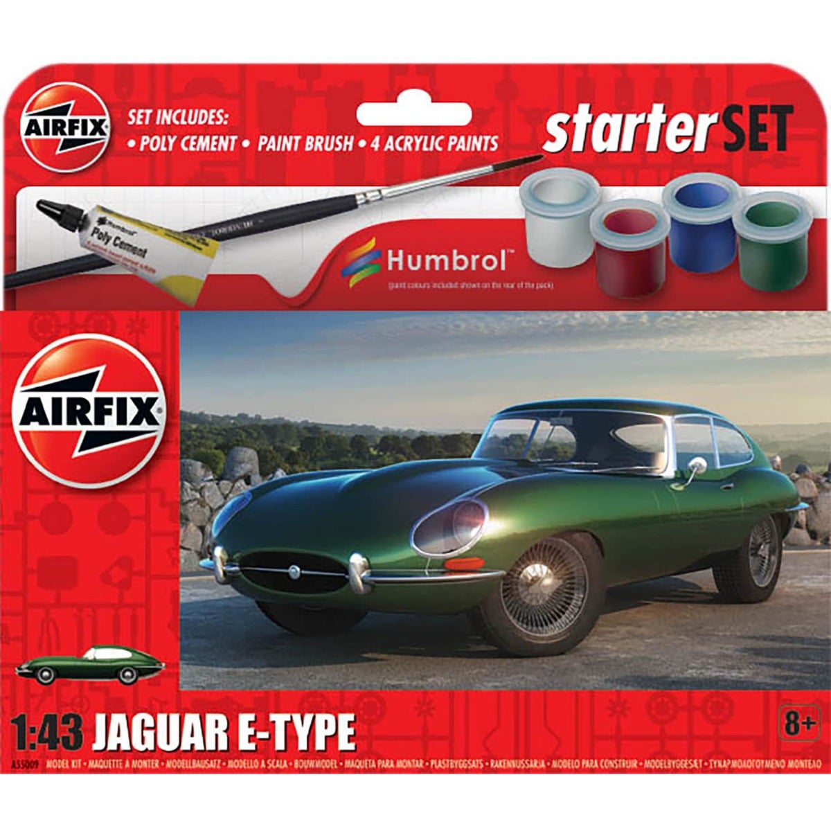 Airfix Jaguar E-Type Set Constructie 23 Piese