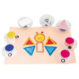 Set 14 Stampile Figuri Geometrice Moje Bambino