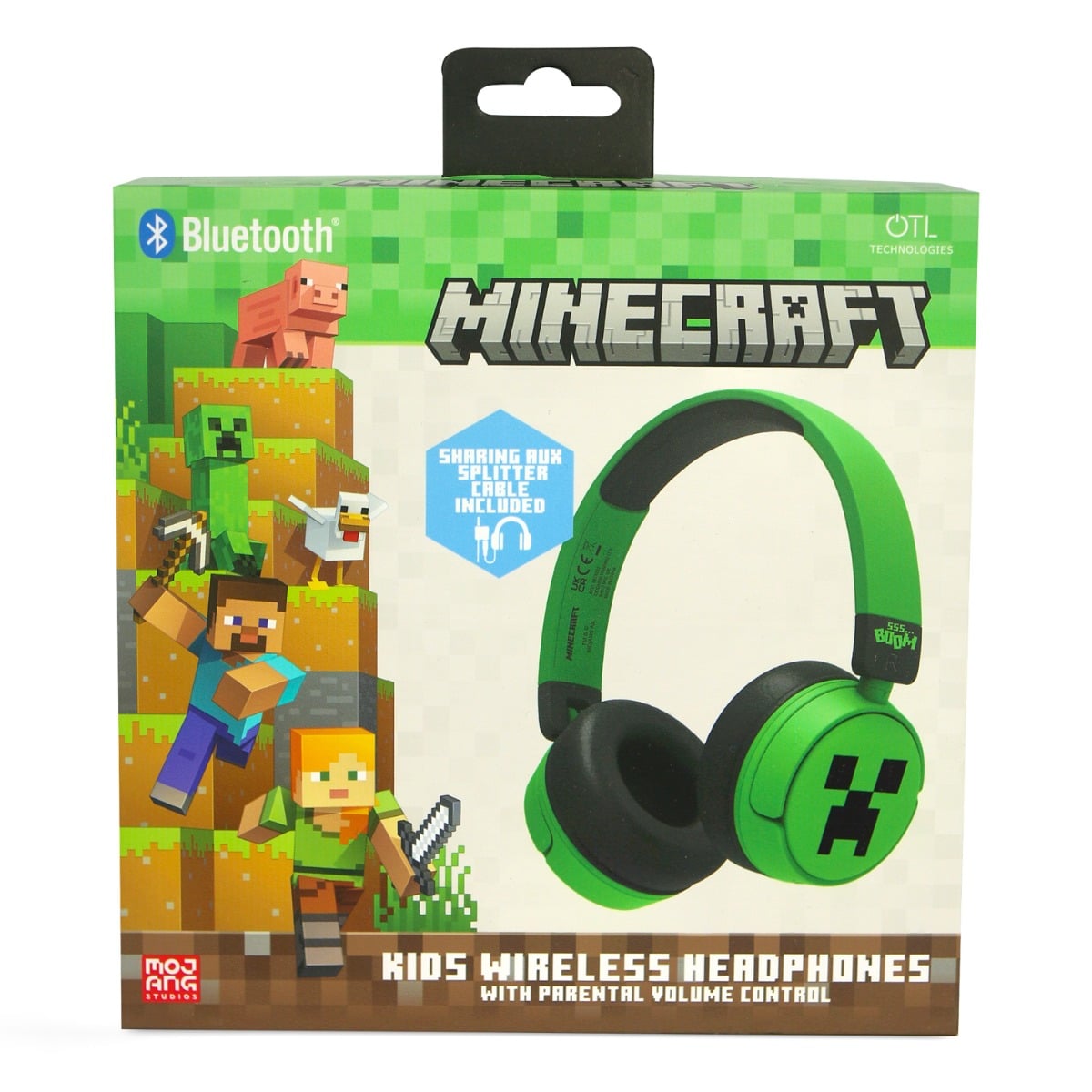 Căști OTL Minecraft Creeper Wireless, On-Ear