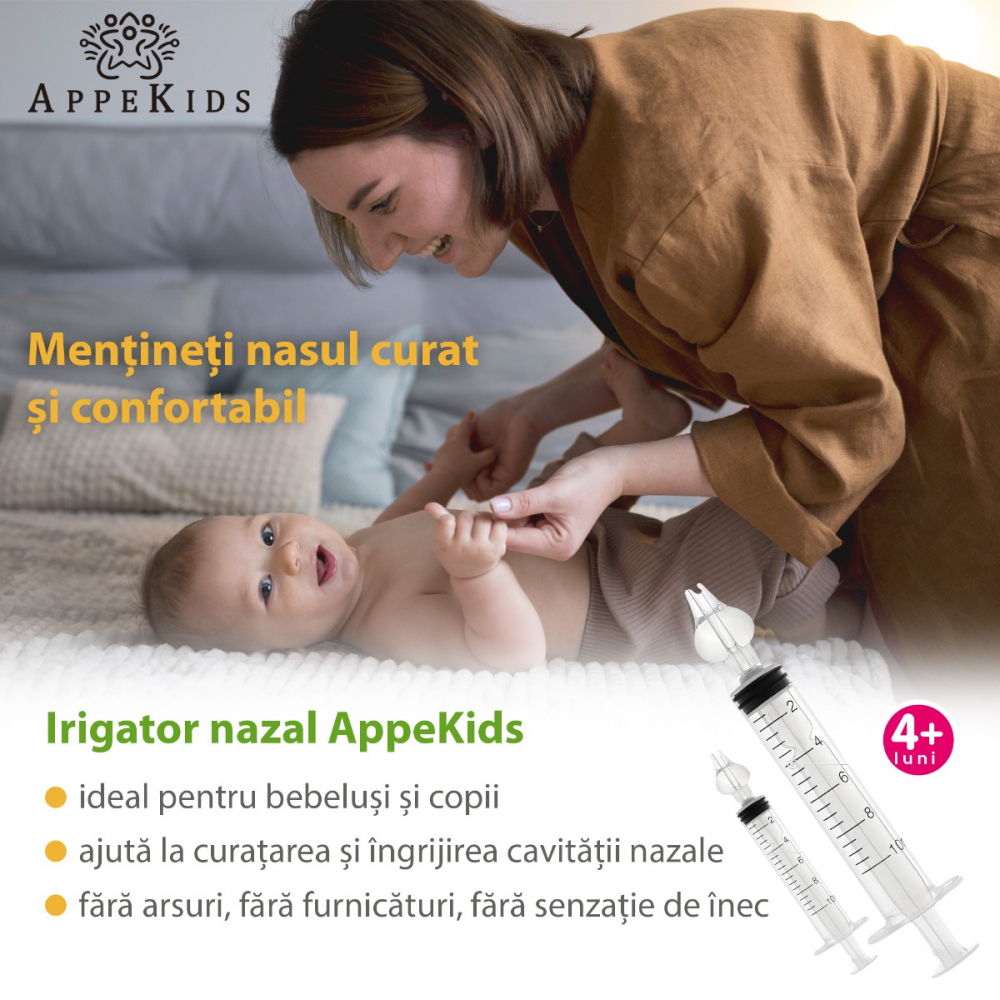 Set 2 Seringi Lavaj Nazal Appekids 10ml 4Luni+ - imagine 3