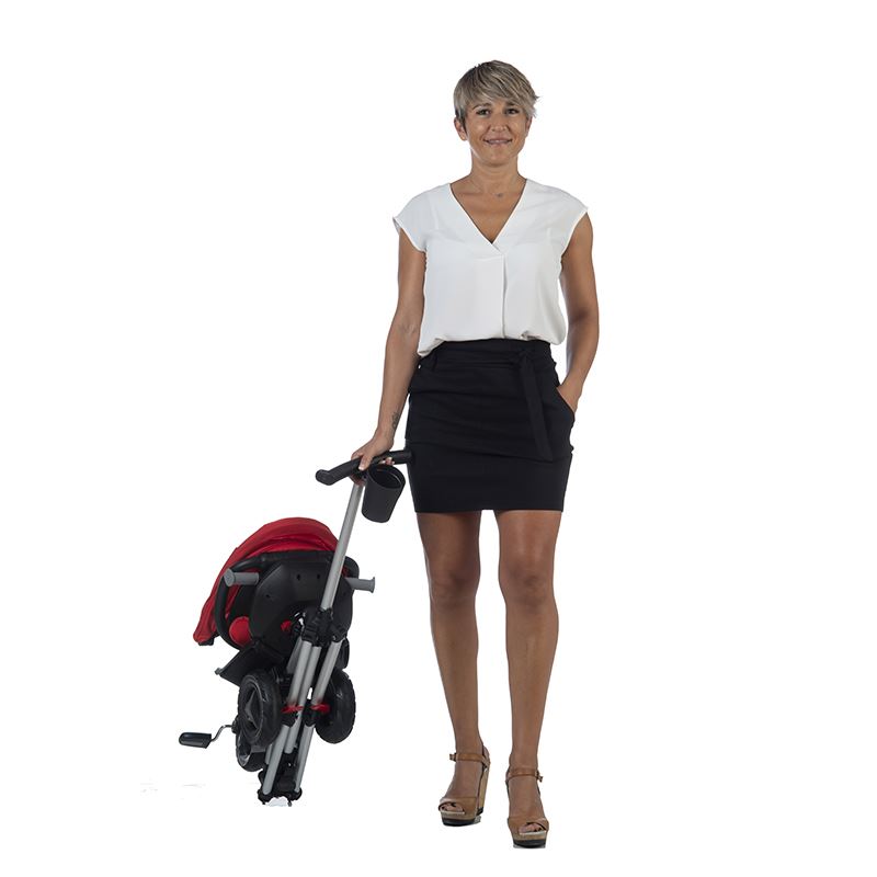Tricicleta Qplay Nova Rosu Ultrapliabila, Aluminiu - imagine 5