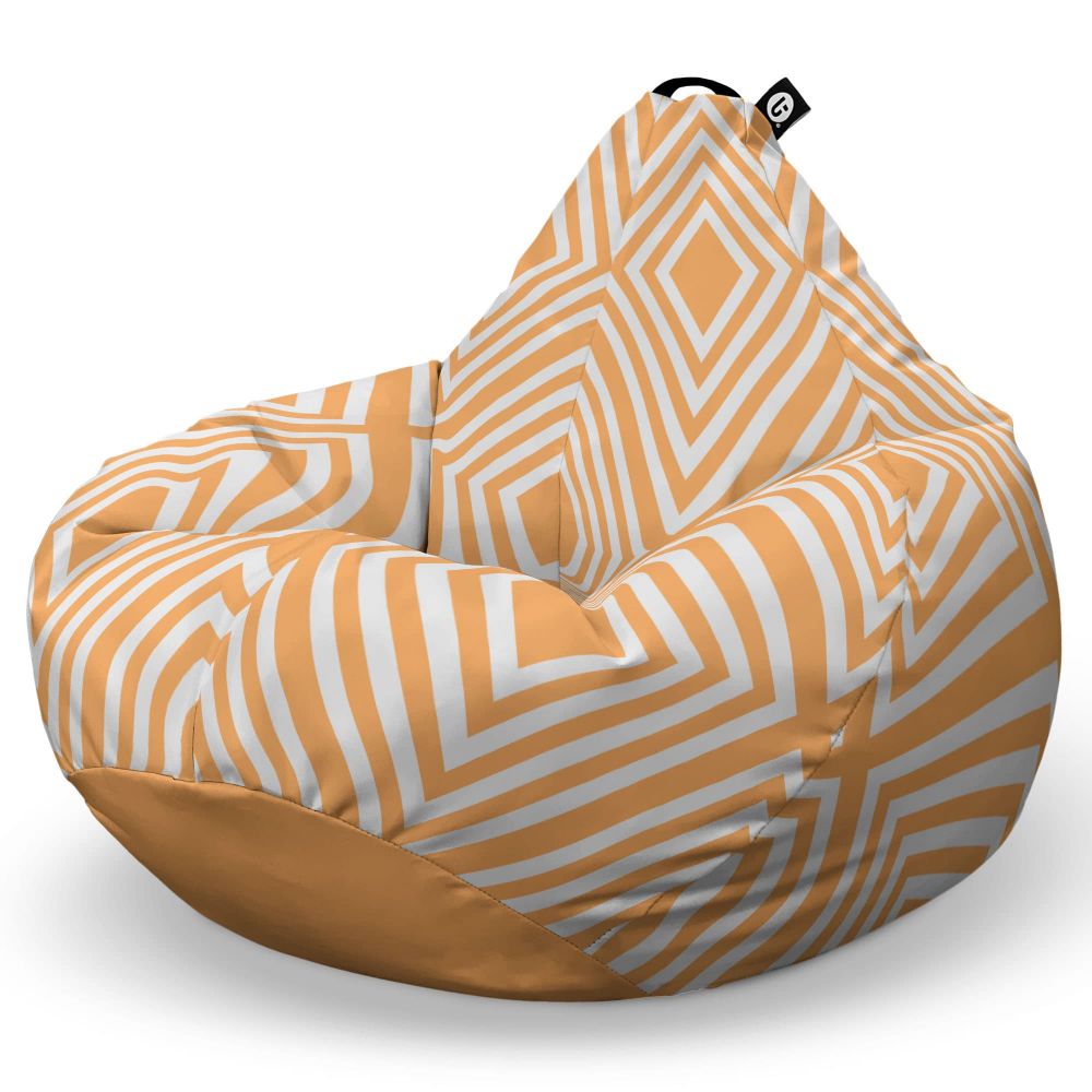 Fotoliu Puf Updeco Diamond Orange, Relaxant - imagine 6