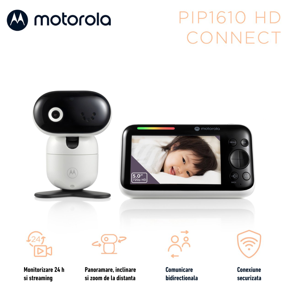 Monitor Bebelusi Motorola PIP 1610 Wi-Fi HD 5" - imagine 3