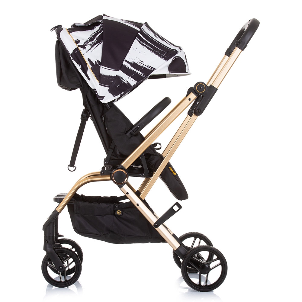 Carucior Chipolino Twister Black White, sezut rotativ - imagine 4