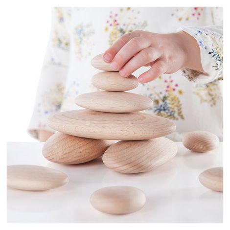 Joc Stivuit River Stones cu Carduri Guidecraft - imagine 3