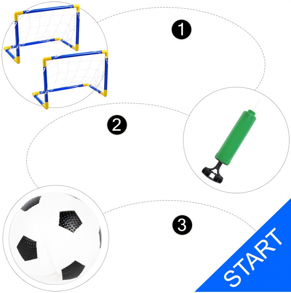 Set Poarta Fotbal Malplay cu Minge si Pompa - imagine 5