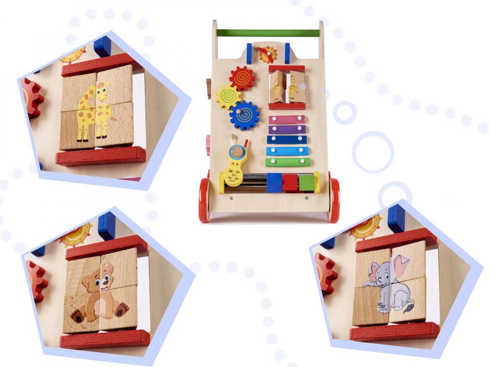 Antepremergator Ikonka Educational Lemn cu Xilofon - imagine 2