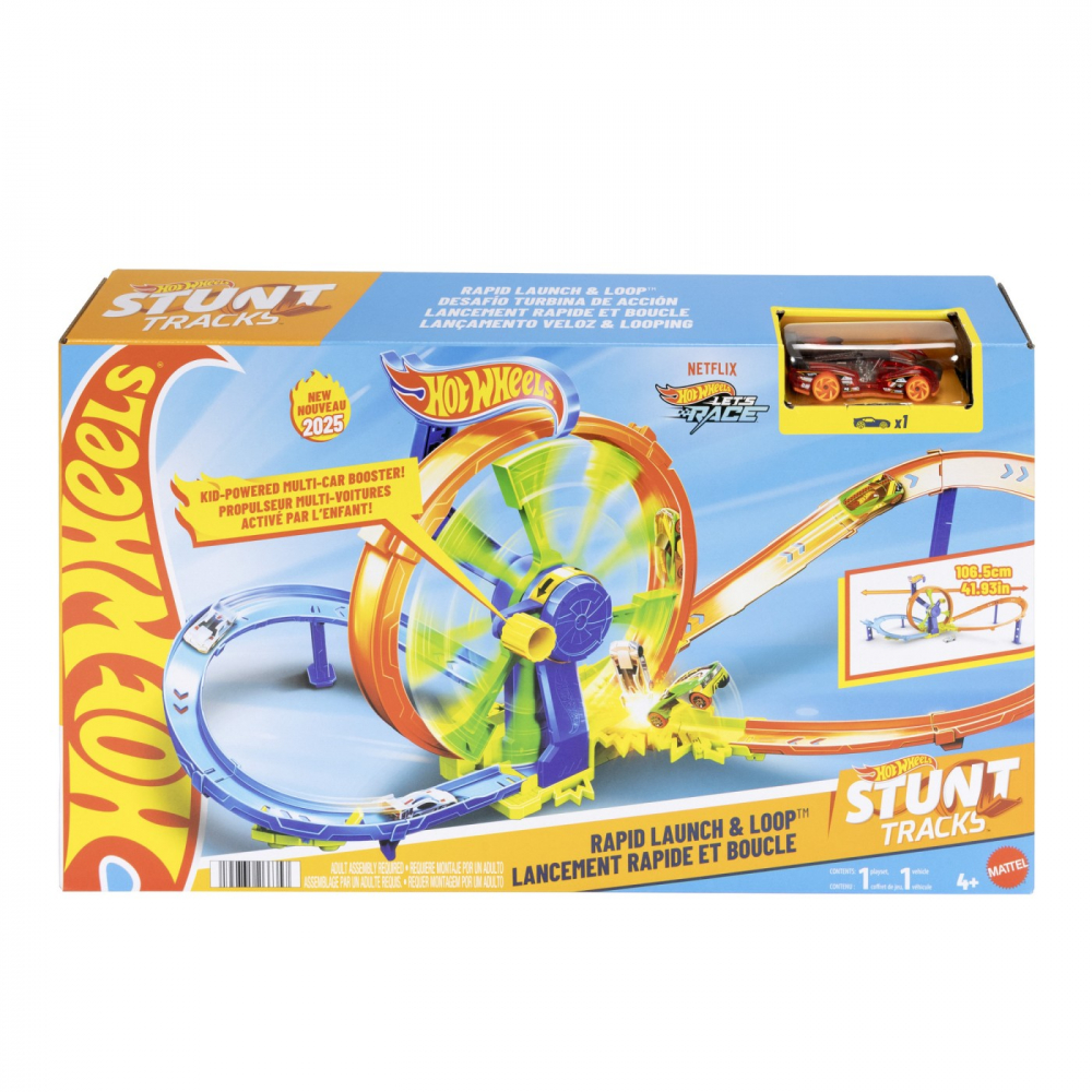 Hot Wheels Rapid Launch Loop: Cursă și Cascadorii Extremă