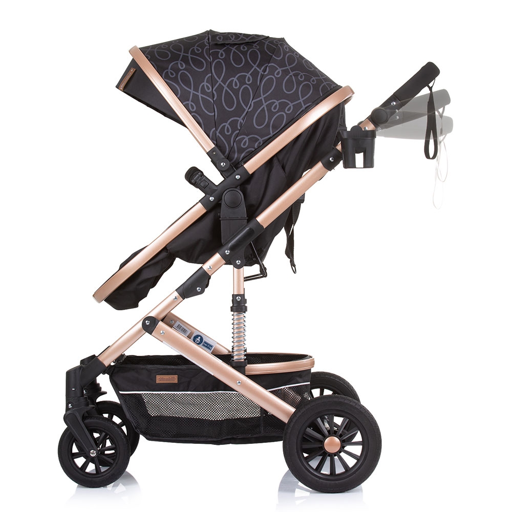 Carucior Chipolino Estelle 2in1 Ebony, Landou + Scaun - imagine 6