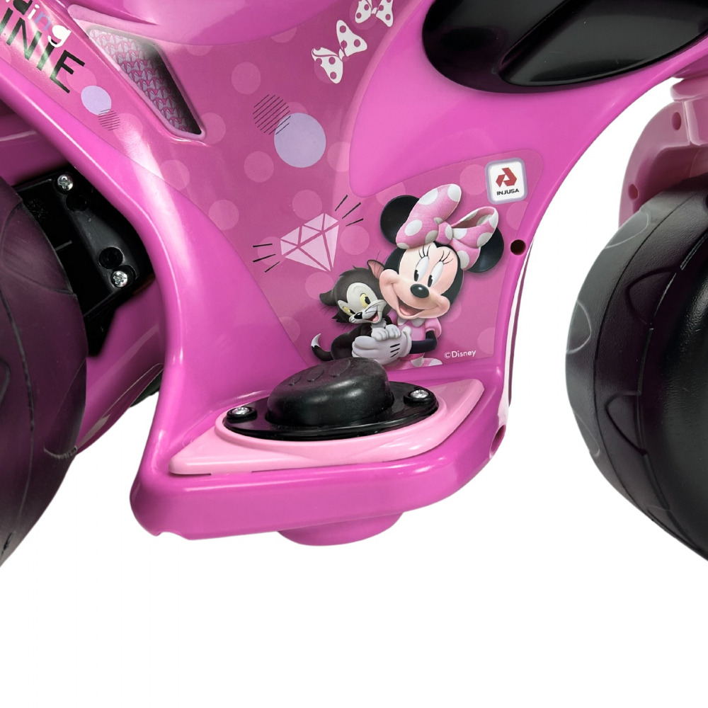 Motocicleta Minnie Mouse Injusa 6V Roz - imagine 3