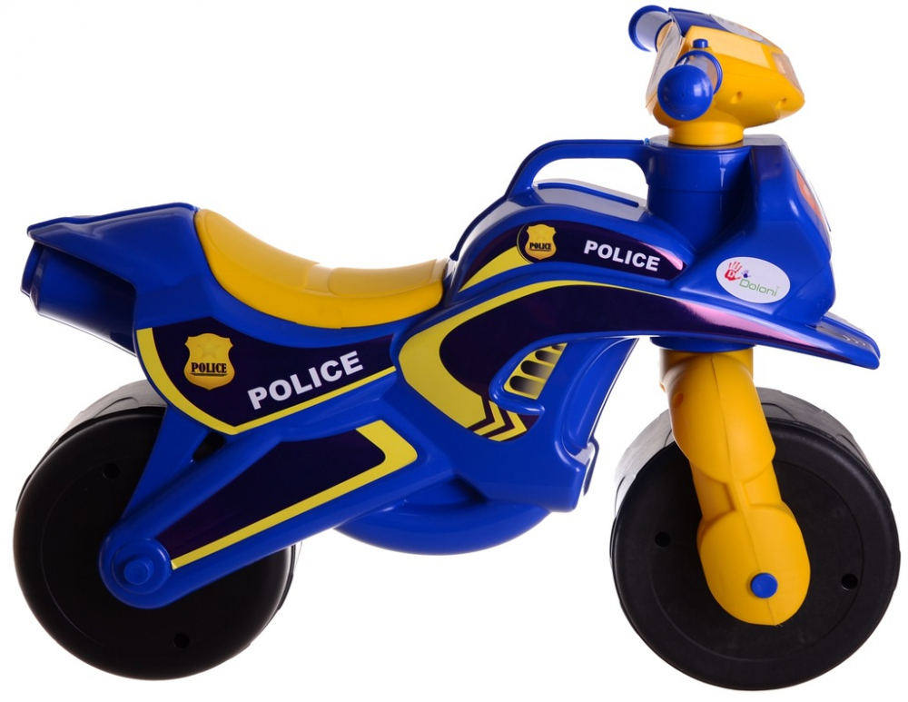 Motocicleta Mykids Police Music, Albastru-Galben - imagine 6