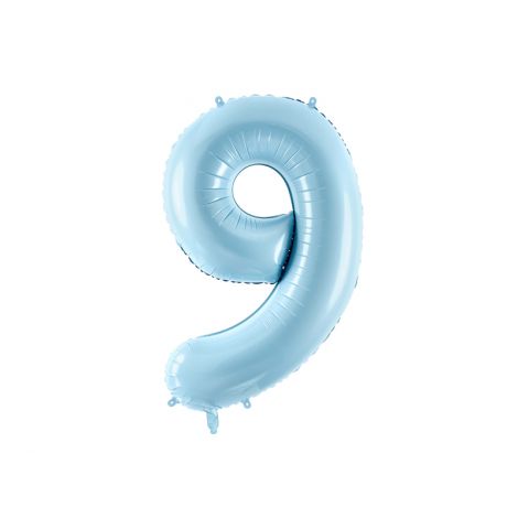 Balon Folie 9 Bleu 86cm - Party Deco