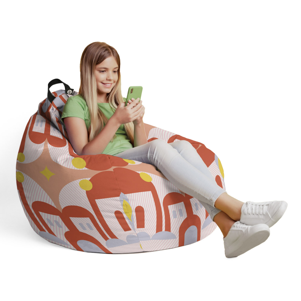 Fotoliu Puf Bean Bag Updeco Rosu, Relaxare - imagine 3