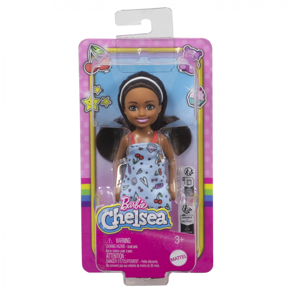 Păpușă Barbie Chelsea Creolă | Rochiță Albastră Mattel