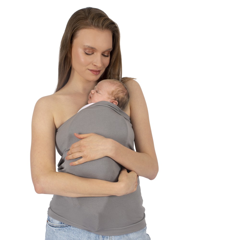 Top Skin to Skin SeviBebe Gri, Alăptare și Confort - imagine 4