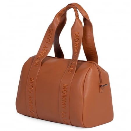 Geanta infasat Childhome Mommy Club piele maro