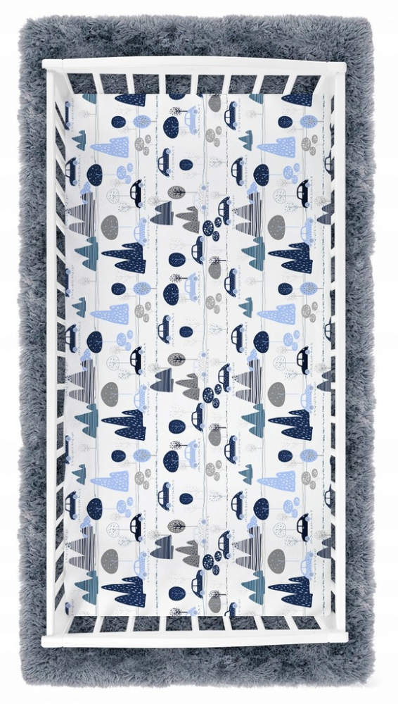 BabyMam Cearceaf Cars 100% Bumbac 160x80 - imagine 2