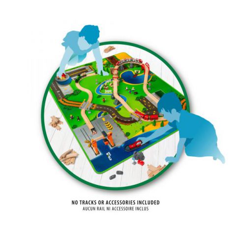 Covor de joacă Brio World Trenulete, 155x120cm - imagine 4