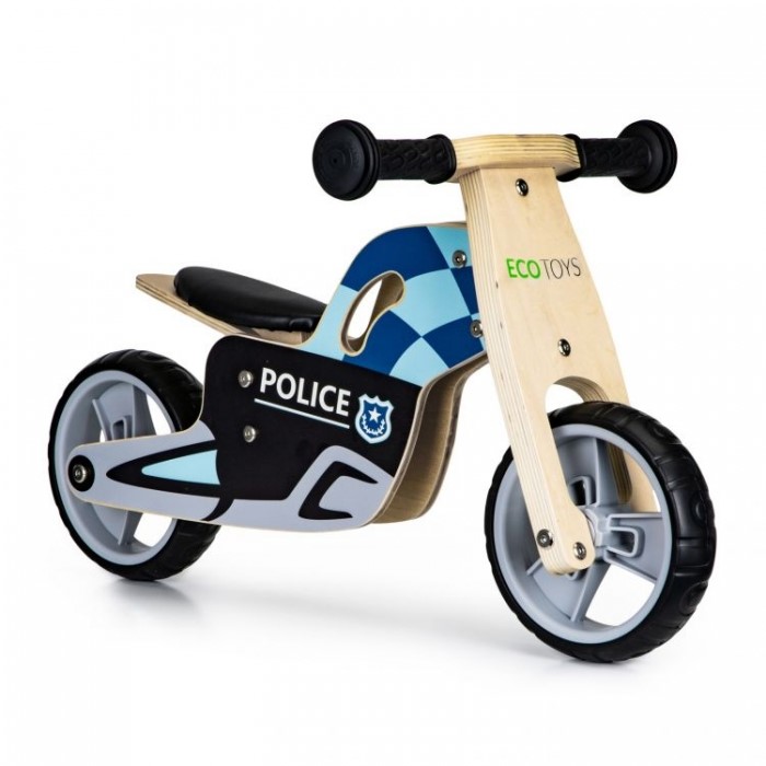 Bicicleta Politie Ecotoys Fara Pedale, Reglabila - imagine 5