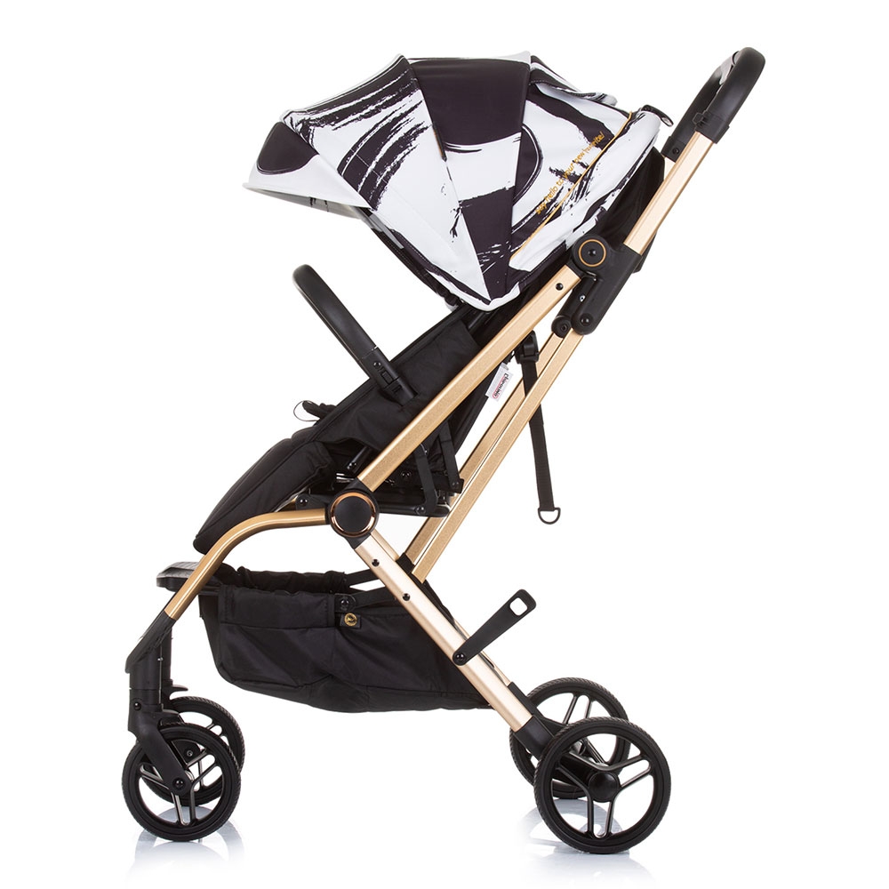 Carucior Chipolino Twister Black White, sezut rotativ - imagine 2
