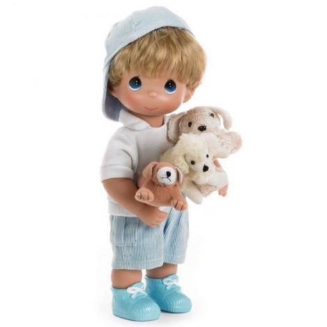 Păpușă Precious Moments Codite de cățeluși, 31 cm