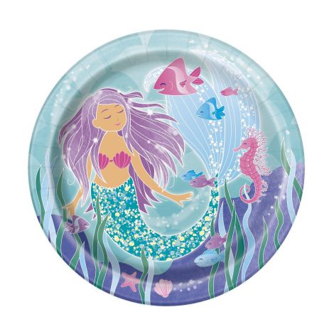 Farfurii Petrecere Sirena Unique 8 Buc