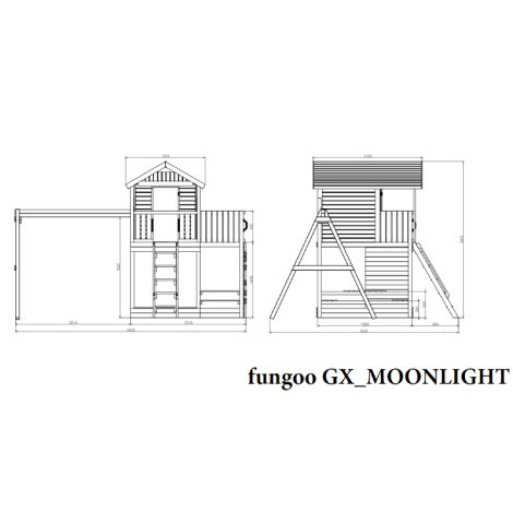 Fungoo Moonlight - Complex Joaca Lemn cu Casa si Leagane - imagine 6
