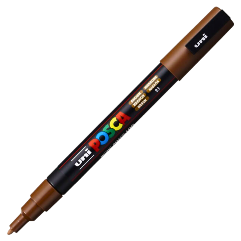 Marker Posca PC-3M Maro | Vârf Fin, Versatil
