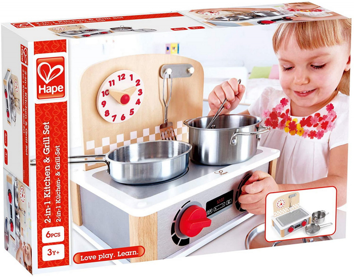 Hape Mini Aragaz - Bucătărie Lemn pentru Copii