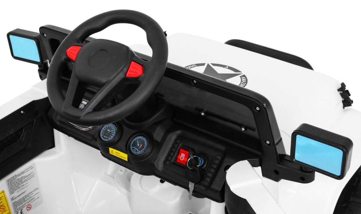 Masinuta Electrica 4x4 FULL TIME Alb Autokids - imagine 5