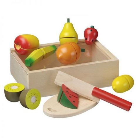 Fructe din lemn feliabile Viga Toys | Jucărie educativă - imagine 2
