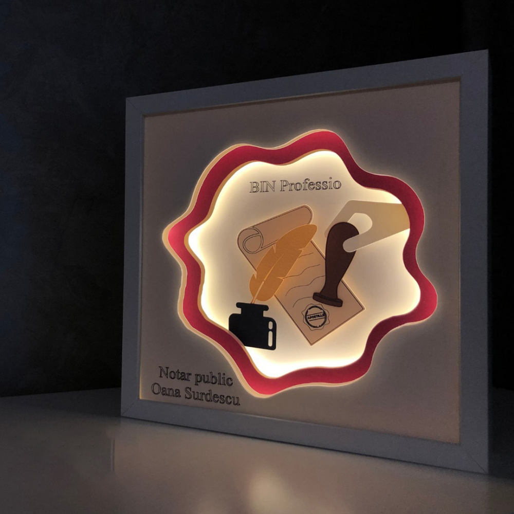 Tablou Luminos Logo 001 | Noorhandmadeatelier