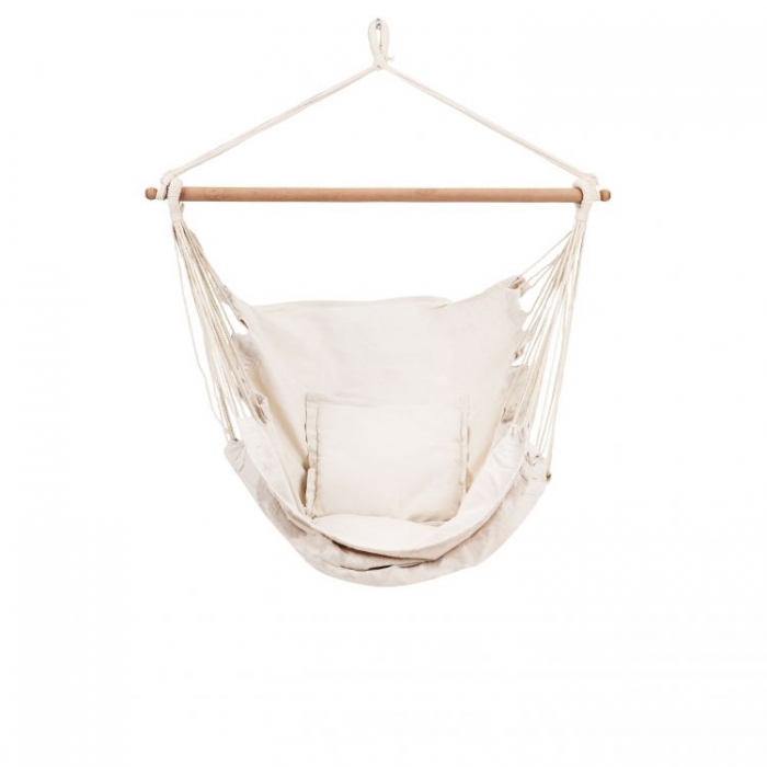 Scaun hamac ModernHome alb cu 2 perne - imagine 4