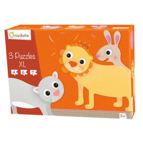 Set 3 Puzzle XL Animale Mandarine