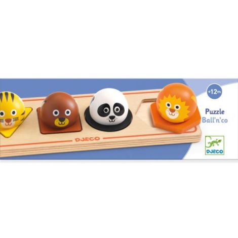 Puzzle Animale Salbatice Djeco 1+ Ani | Lemn FSC - imagine 2