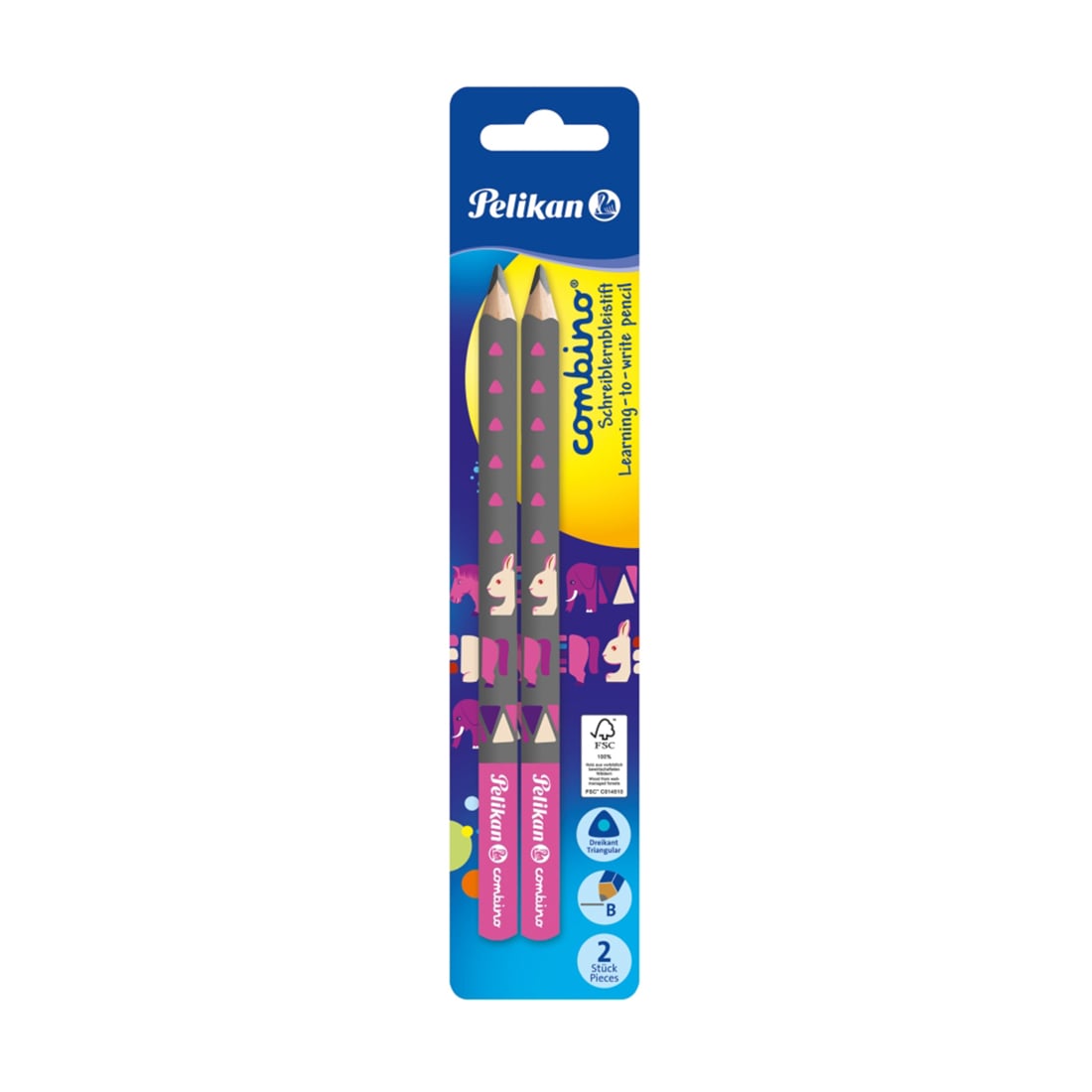 Creioane Pelikan Combino Roz 2 buc Ergonomice