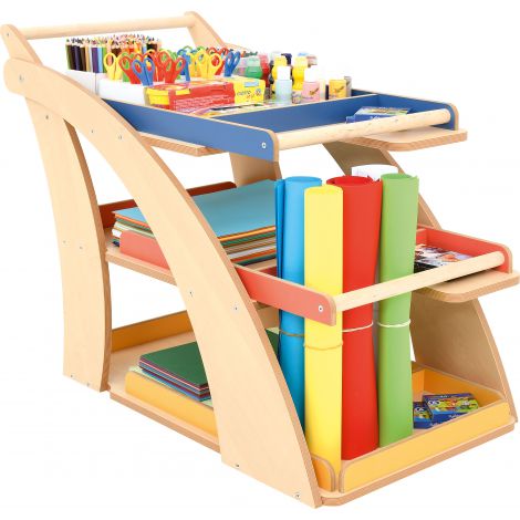 Dulap Creatie cu Roti Moje Bambino, Mesteacan - imagine 5