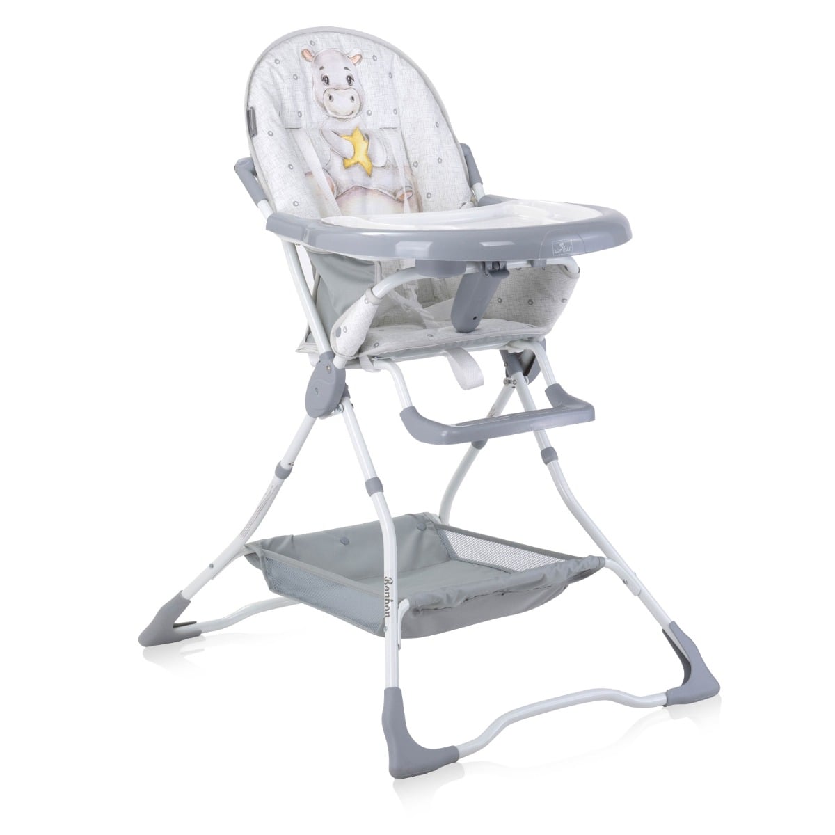 Scaun de masa Lorelli Bonbon Noble Grey Hippo, Pliabil