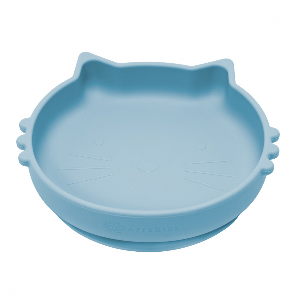 Bol Silicon AppeKids Kitty II Aqua Blue, Antiderapant - imagine 5
