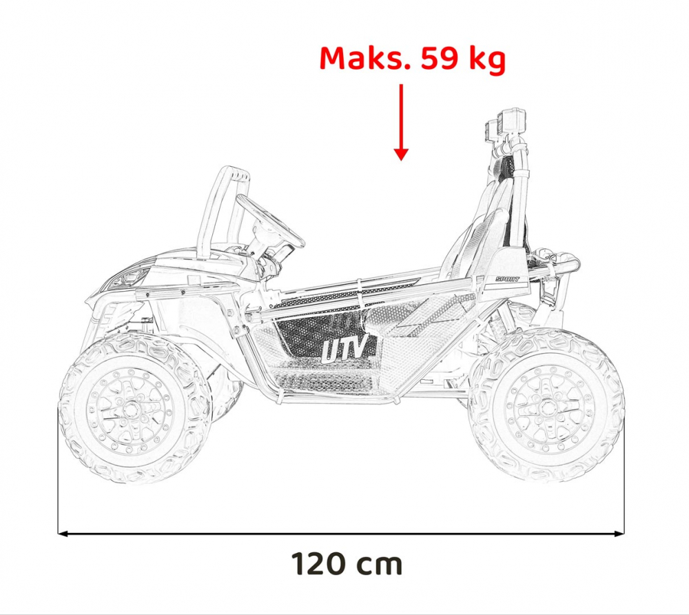Masinuta Electrica Ramiz Buggy 24V | 2x150W - imagine 5