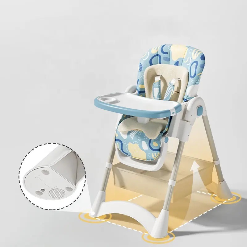 Scaun de masa Little Mom Grey, Pliabil, 6-36 luni - imagine 3