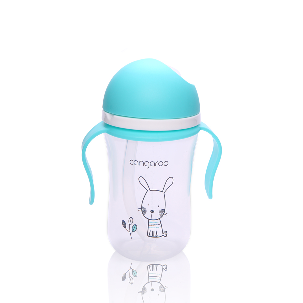 Cănută Cangaroo Blue, 300 ml, Antivărsare