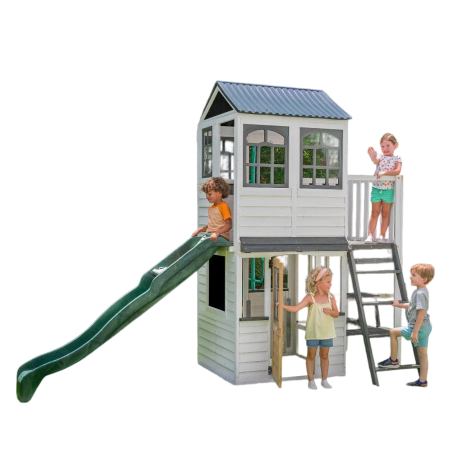 Complex Joaca KidKraft Woodland View cu Tobogan & Casuta