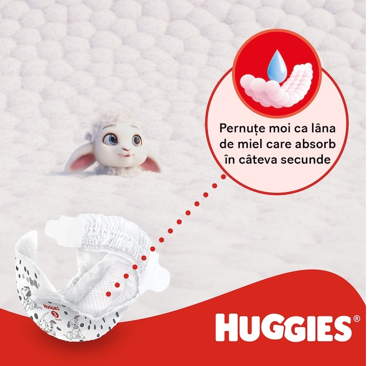 Huggies Ultra Comfort Mega Pack 156 Scutece Nr.3 - imagine 3