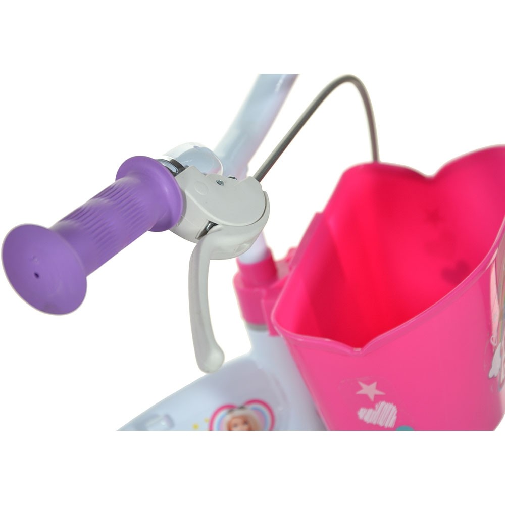 Bicicleta Dino Bikes Barbie 12" cu Scaun Papusa