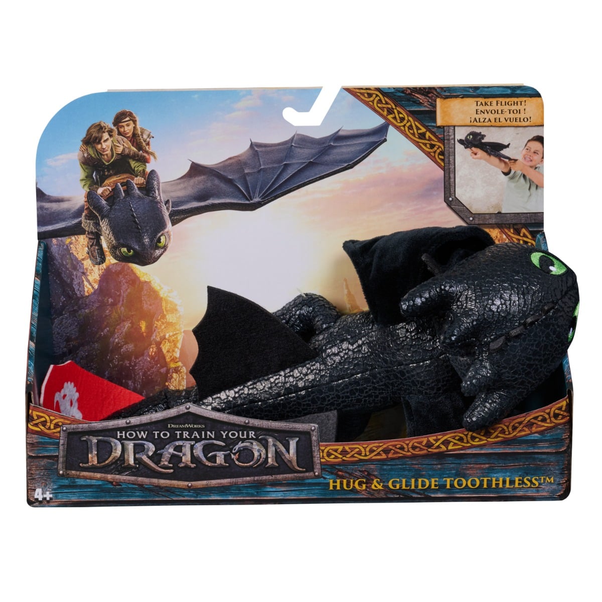 Jucarie Plus DreamWorks Dragons Toothless Zbor