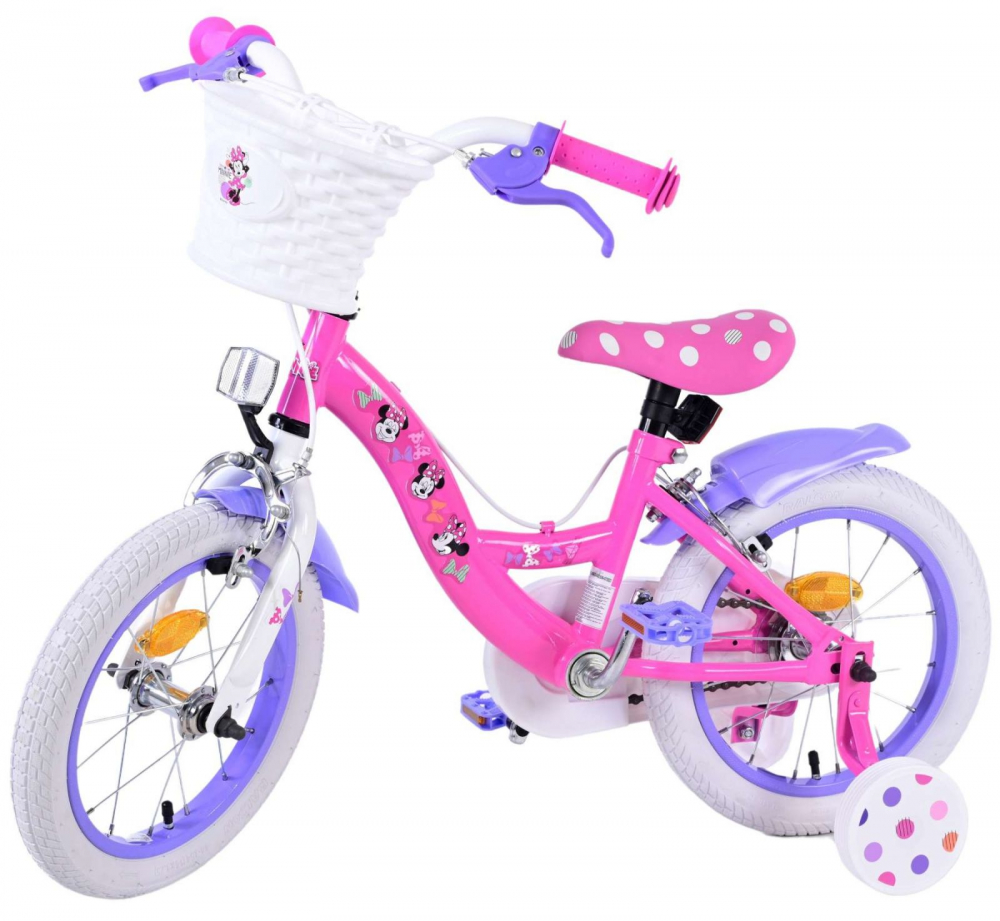 Bicicleta EL Minnie Mouse 14" | Scaun și Ghidon Reglabil