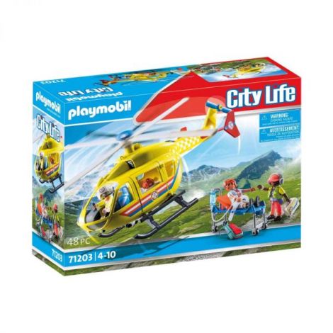 Playmobil Elicopter Salvare Galben - Jucării Copii - imagine 2